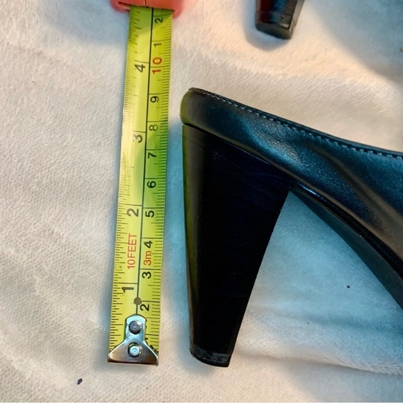 NEW Brighton Beau Mules Sz 7.5 Italy Patent Leather Olive Bronze Crocodile - Picture 16 of 16